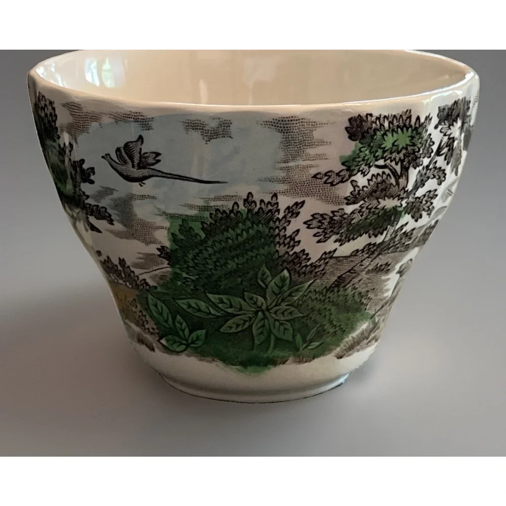 Franciscan Staffordshire England The Hunter MCM Multicolor Teacup & Saucer Set